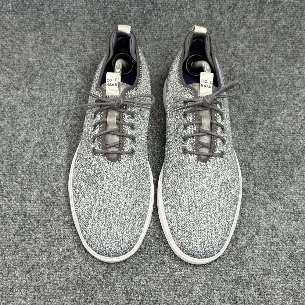 Cole Haan Grand Pluss Essex Distance Knit Oxford Men Size 10.5 Nimbus Cloud Grey